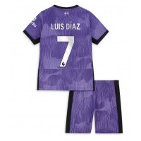 Maglie da calcio Liverpool Luis Diaz #7 Terza Maglia Bambino 2023-24 Manica Corta (+ Pantaloni corti)